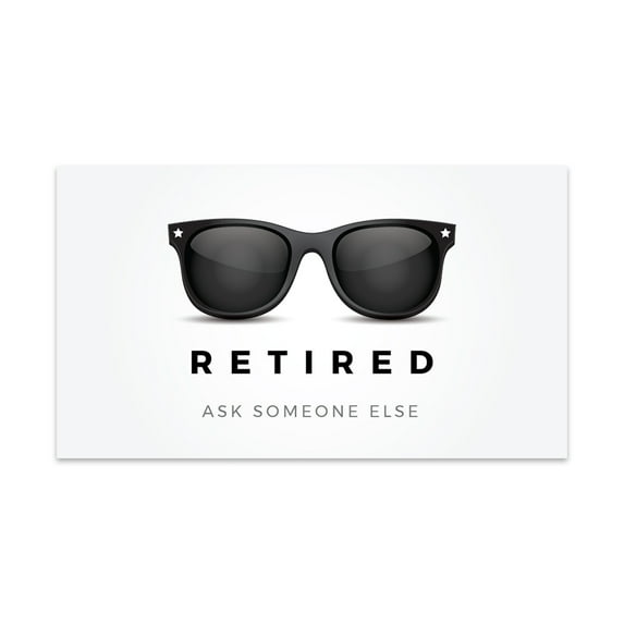 Koyal Wholesale Funny Retirement Business Cards, Ask Someone Else Sunglasses Retired, Farewell Office, 100-Pk