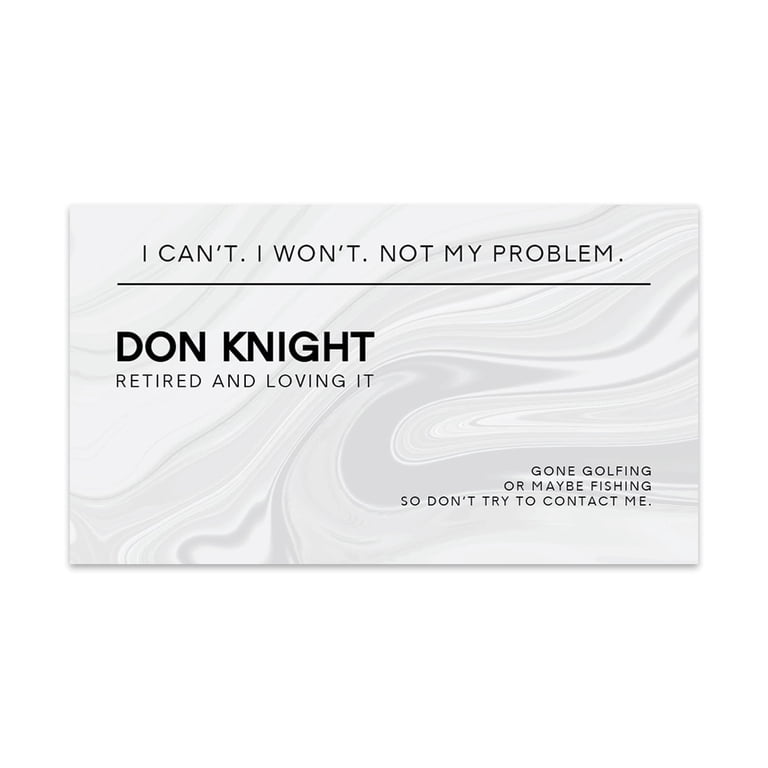 Koyal Wholesale Funny Retirement Business Cards, Retired And Loving It Business Cards, 100-Pack