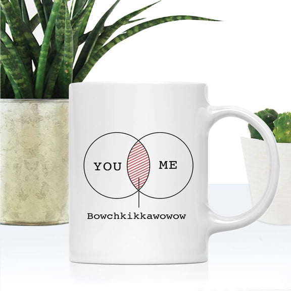 Koyal Wholesale Funny Valentine Coffee Mug, You Me Bow Chicka Wow Wow, 11oz, 1 Pack