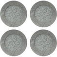 thumbnail image 1 of Koyal Wholesale Galvanized Metal Charger Plates, Set of 4, Modern Industrial Wedding Decor, Farmhouse Rustic Table Dcor, 1 of 5