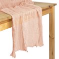 thumbnail image 1 of Koyal Wholesale Gauze Cheesecloth Table Runner Fabric Netting Sheer Tablecloth, Blush Pink, 1 of 5