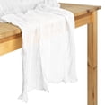 thumbnail image 1 of Koyal Wholesale Gauze Cheesecloth Table Runner Fabric Netting Sheer Tablecloth, White, 1 of 5