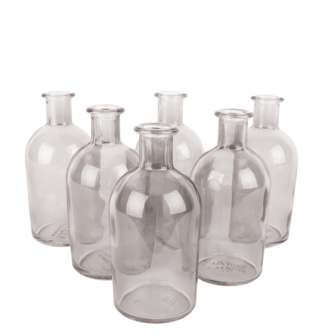 Koyal Wholesale Glass Bud Vases, Small Apothecary Bottles, Bulk