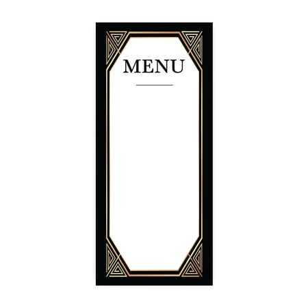 Koyal Wholesale Gold Art Deco Printable Wedding Paper Menu Cards for DIY Printer, Pack of 52