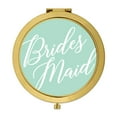 thumbnail image 1 of Koyal Wholesale Gold Compact Mirror Bridesmaid Wedding Gift, Mint Green, 1-Pack, 1 of 5