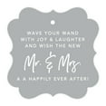 thumbnail image 1 of Koyal Wholesale Gray Fancy Frame Wedding Ribbon Wand Favor Tags, Wave Your Wand With Joy & Laughter, 96-Pack, 1 of 5