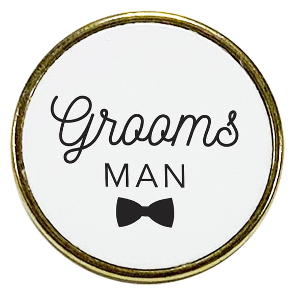 Koyal Wholesale Groomsman Enamel Lapel Pin, Wedding Party Button Pins for Wedding, 1-Piece