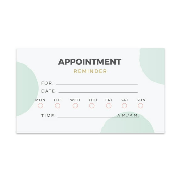 Koyal Wholesale Half Circle Appointment Business Cards for Hair Salon, Set of 100