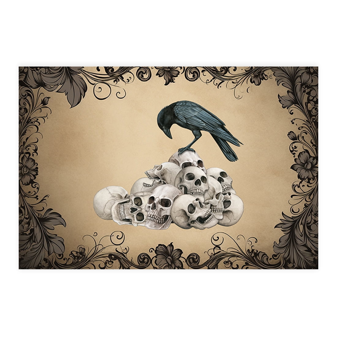 Koyal Wholesale Halloween Placemats, Raven's Rest Disposable Cardstock