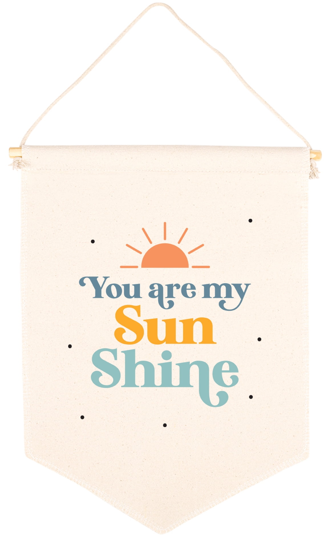 Andaz Press 'Today You Are You' Canvas Wall Banner - Nursery Decor Hanging Pennant