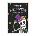 thumbnail image 1 of Koyal Wholesale Happy Halloween Candy Sign, Skeleton with Top Hat Halloween Signs 12 x 18 Inch Frame Included, 1 of 5