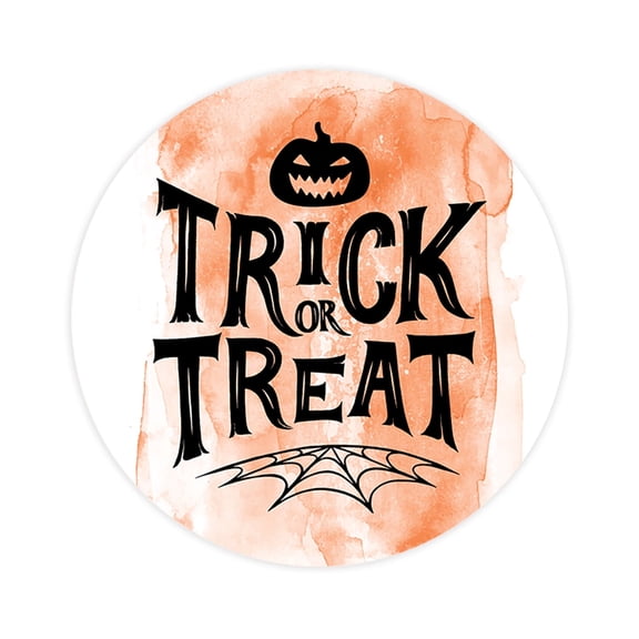 Koyal Wholesale Happy Halloween Stickers 2-Inch Round 120-Pack Spider Web Labels