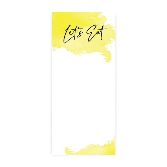 Koyal Wholesale Illuminating Yellow Watercolor Printable Wedding Paper Menu Cards for DIY Printer, Pack of 52