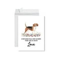 thumbnail image 1 of Koyal Wholesale Jumbo Pet Sympathy Card with Envelope, Beagle, Dog Grief Bereavement Card 8.5" x 11", 1-Pk, 1 of 5