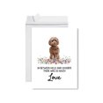 thumbnail image 1 of Koyal Wholesale Jumbo Pet Sympathy Card with Envelope, Brown Cockapoo, Dog Grief Bereavement Card 8.5" x 11", 1-Pk, 1 of 5
