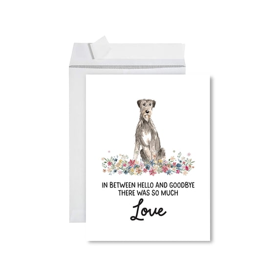 Koyal Wholesale Jumbo Pet Sympathy Card with Envelope, Irish Wolfhound, Dog Grief Bereavement Card 8.5" x 11", 1-Pack