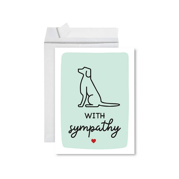 Koyal Wholesale Jumbo Pet Sympathy Card with Envelope, Sorry For Your Loss Card, With Sympathy Dog Loss Of Pets, 1-Pk