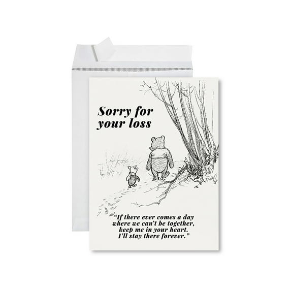 Koyal Wholesale Jumbo Sympathy Card with Envelope, Sorry For Your Loss Card, Keep Me In Your Heart, 8.5" x 11", 1-Pk