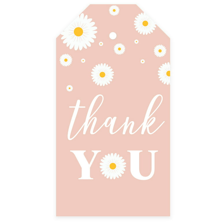 Koyal Wholesale Kids Party Favor Classic Thank You Tags with String Daisy  Birthday Gift Tags For Party Favors 