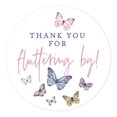 thumbnail image 1 of Koyal Wholesale Kids Party Favor Thank You Stickers, 80-Pk 2-Inch Round Butterfly Birthday Stickers For Party Favors, 1 of 5