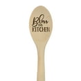 thumbnail image 1 of Koyal Wholesale Laser Engraved Wooden Mixing Spoon, Bless This Kitchen, 1 of 2