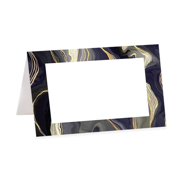 Koyal Wholesale Marble Agate Table Tent Place Cards for Wedding Party Tables, Seating Name Place Cards, 56 Pack