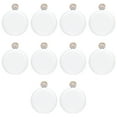 thumbnail image 1 of Koyal Wholesale Matte White Round Flasks with Rhinestone Lid for Bridesmaid, 10-Pack, 1 of 5