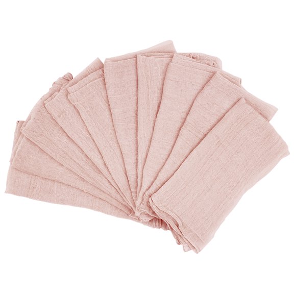 Koyal Wholesale Mauve Gauze Cheesecloth Napkins For Wedding Table Decorations, Reception Table Settings, 10-Pack