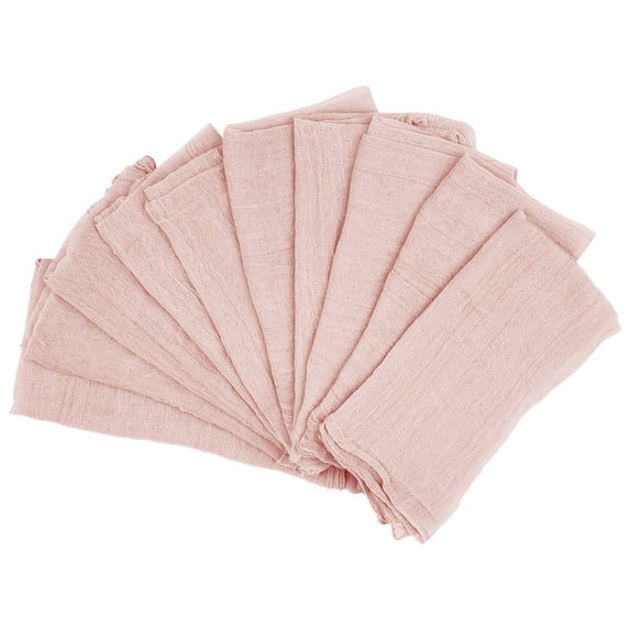 Koyal Wholesale Mauve Gauze Cheesecloth Napkins For Wedding Table Decorations, Reception Table Settings, 10-Pack