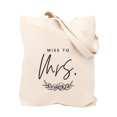 thumbnail image 1 of Koyal Wholesale Miss to Mrs. Canvas Tote Bag, 1-Pack, 1 of 5