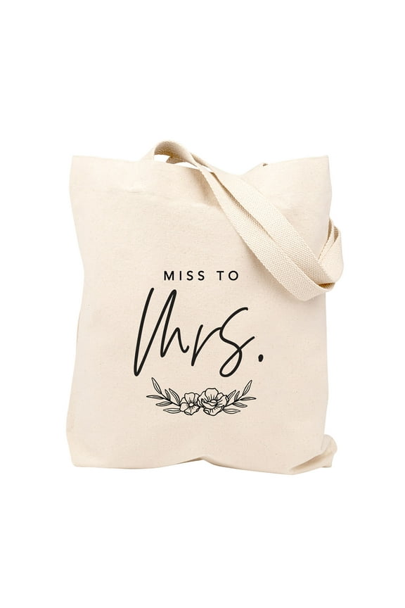 Miss to Mrs. Canvas Tote Bag, 1-Pack