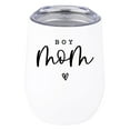 thumbnail image 1 of Koyal Wholesale Mother's Day Wine Tumbler with Lid Boy Mom 12 Oz Stemless Stainless Steel Insulated, 1 of 5