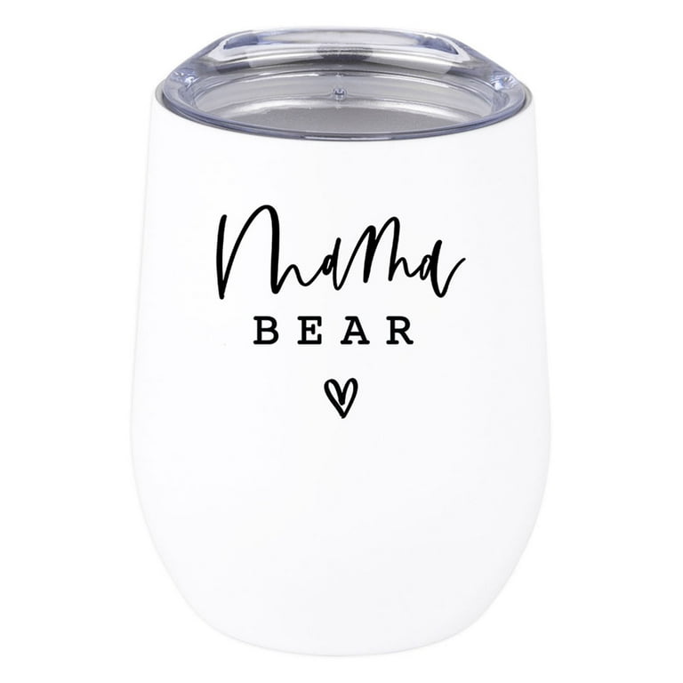 Mama Bear Personalized Wine Tumbler - 4 Colors