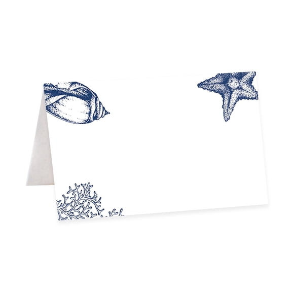 Koyal Wholesale Nautical Sea Life Table Tent Place Cards for Wedding Party Tables, Seating Name Place Cards, 56 Pack
