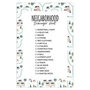 Koyal Wholesale Neighborhood Scavenger Hunt Game Card, 20 Pieces
