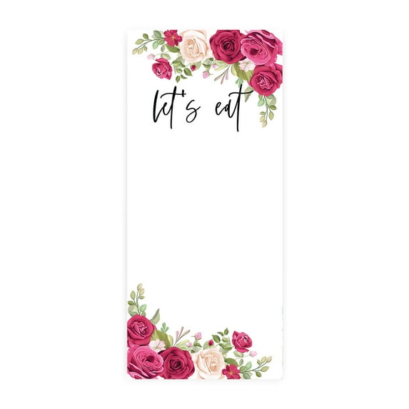 Koyal Wholesale Nude and Deep Red Roses Printable Wedding Paper Menu Cards for DIY Printer, Pack of 52