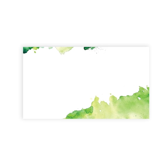 Koyal Wholesale Ombre Green Watercolor Place Cards for Wedding Party Tables, Seating Place Cards for Holders, 60 Pack