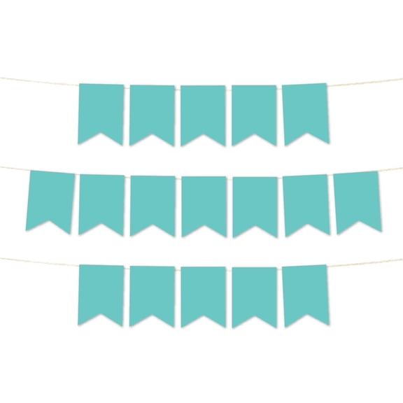 Koyal Wholesale Pennant Banner, Diamond Blue, 24pc, 12ft