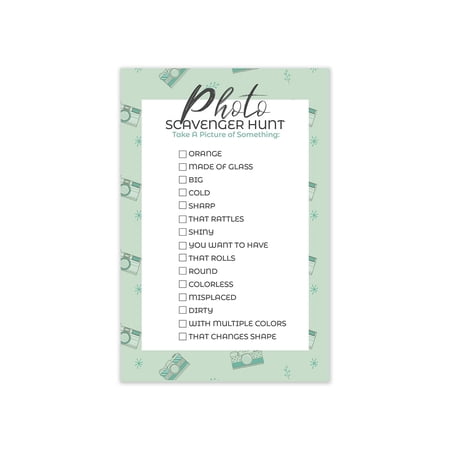 Koyal Wholesale Photo Scavenger Hunt Game Cards, Fun Photo Game, Activities for Children, Treasure Hunt, Set of 20