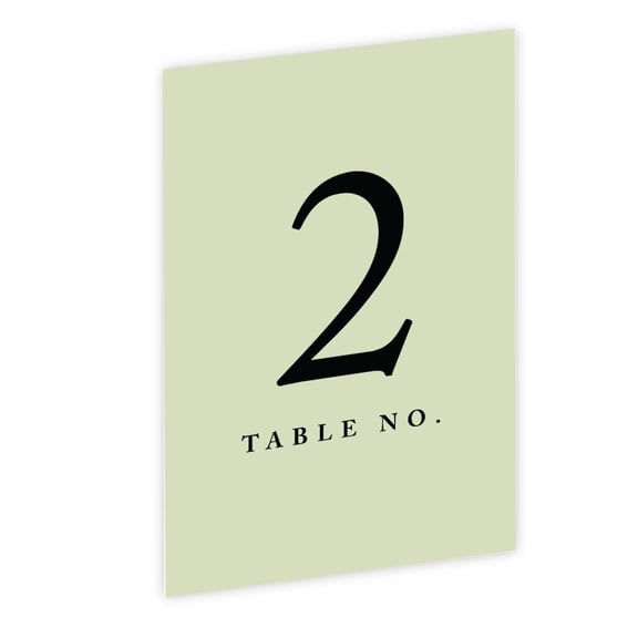 Koyal Wholesale Pistachio Wedding Table Numbers 120, 4x6 Seating Cards