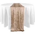 thumbnail image 1 of Koyal Wholesale Premium Crushed Velvet Table Runner, 12 X 108 inch, Champagne, 1 of 5