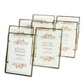 thumbnail image 1 of Koyal Wholesale Pressed Glass Floating Photo Frames 5 x 7 Frame, Antique Gold 8-Pack Use Horizontal or Vertical, 1 of 5