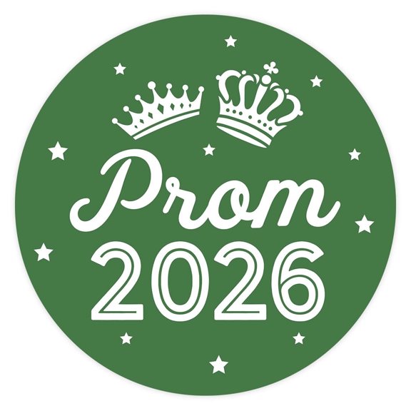Koyal Wholesale Prom Night Round Stickers Green, 2" Envelope Seal Prom Labels, 40 Pack