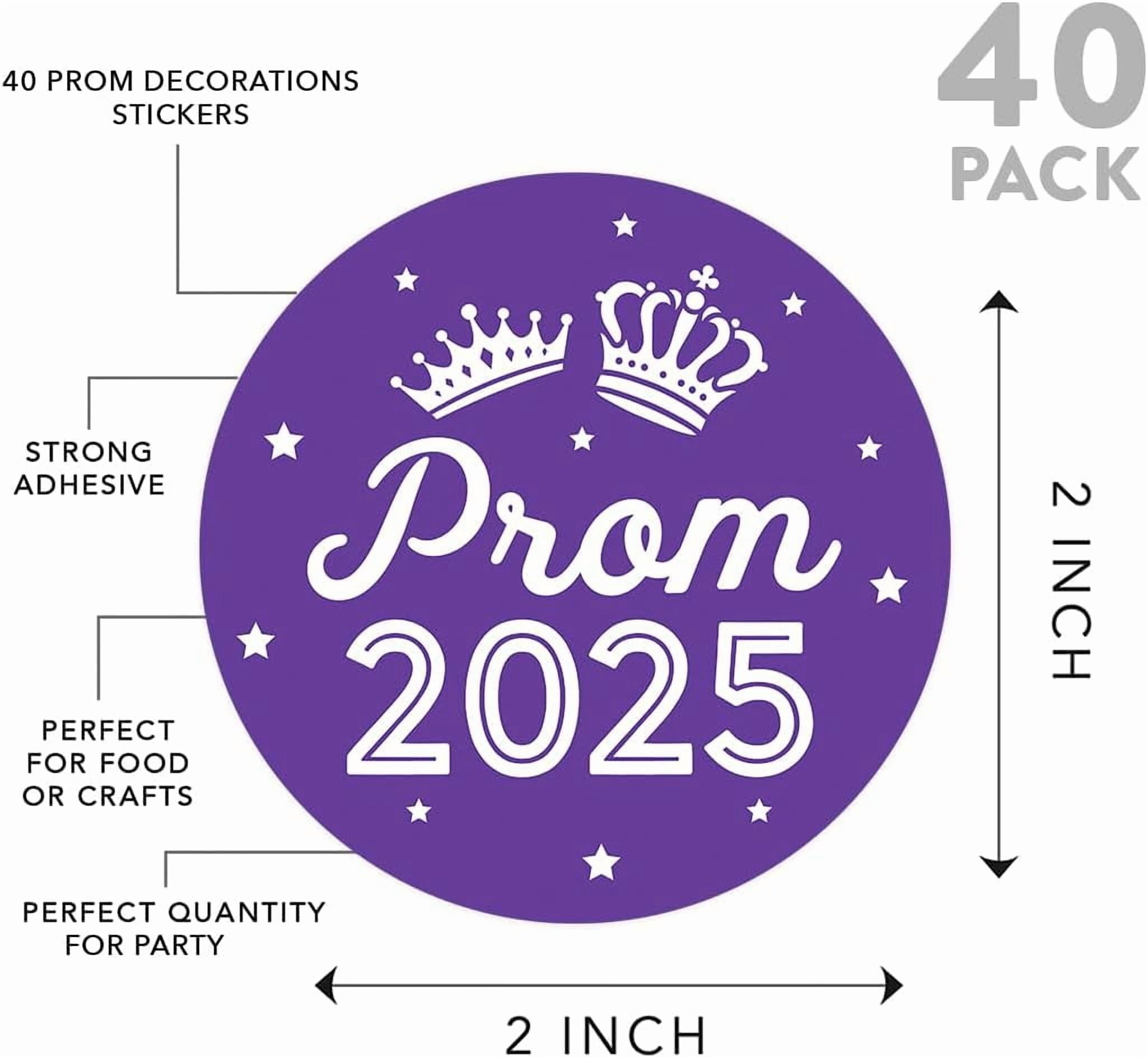 Koyal Wholesale Prom Night Round Stickers Purple, 2