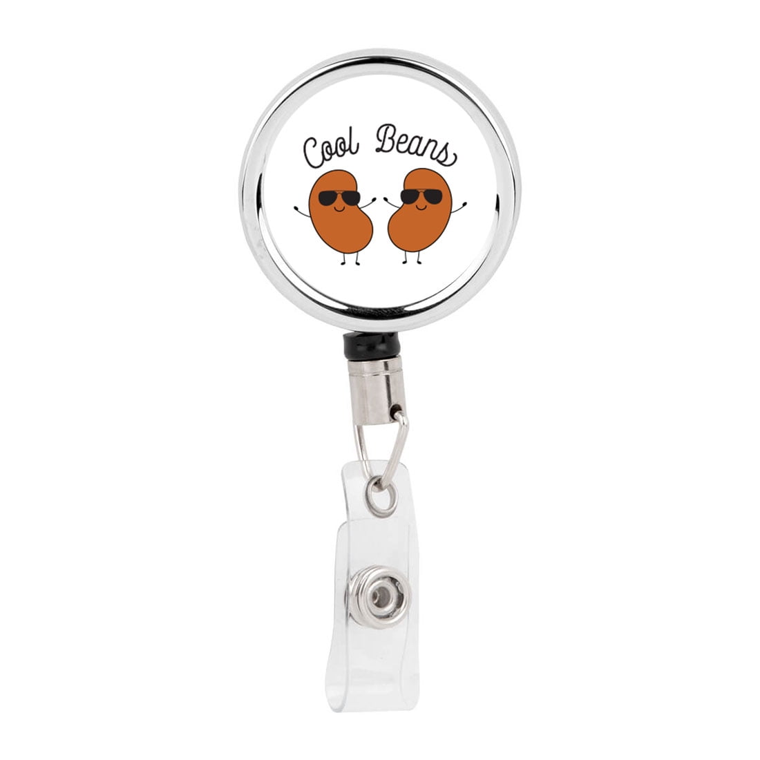 Koyal Wholesale Retractable Badge Reel Holder With Clip, Cool Beans, Funny  Food Pun Anime 