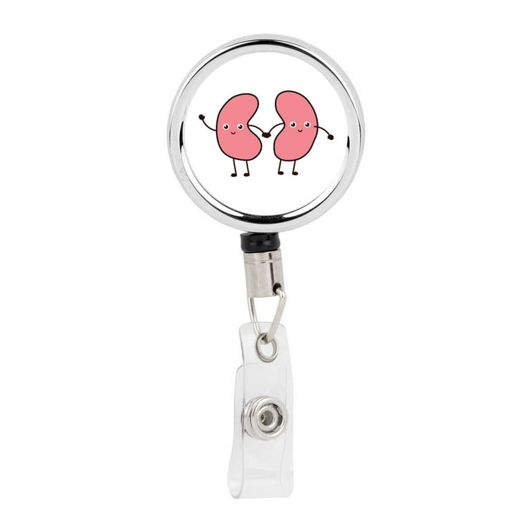 Koyal Wholesale Retractable Badge Reel Holder With Clip, Kidney