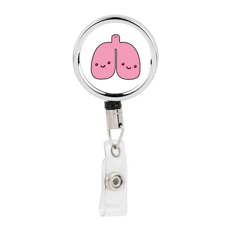 Koyal Wholesale Retractable Badge Reel Holder With Clip, Lungs, Funny  Cartoon Animated Organs