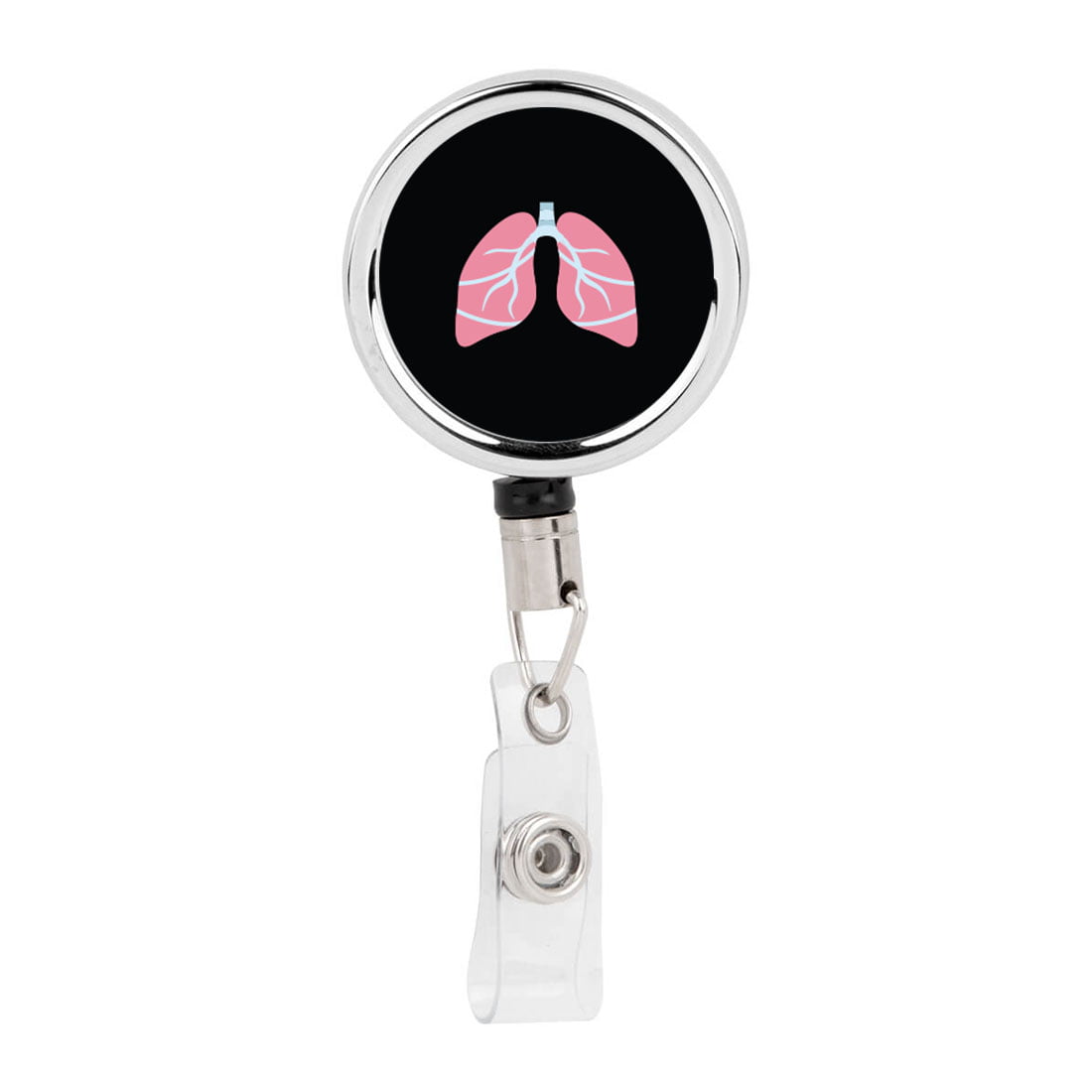 Koyal Wholesale Retractable Badge Reel Holder With Clip, Lungs  Pulmonologist 