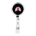 thumbnail image 1 of Koyal Wholesale Retractable Badge Reel Holder With Clip, Lungs Pulmonologist, 1 of 5