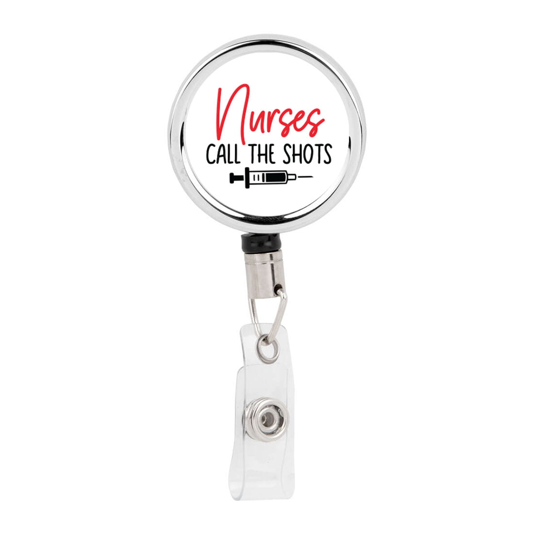 Koyal Wholesale Retractable Badge Reel Holder With Clip, Nurses Call The  Shots 